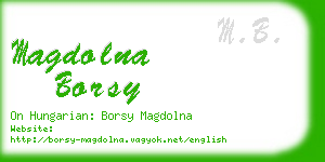 magdolna borsy business card